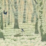 猪熊佳子『青い鳥-えんれい草とオオルリ』